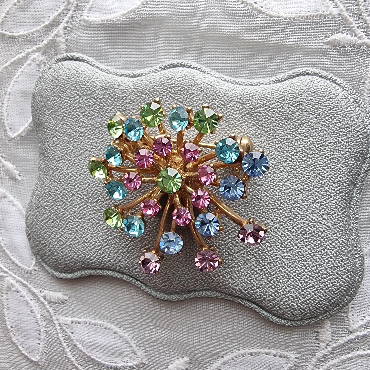 Brooch - Multicoloured Crystal Spray Brooch