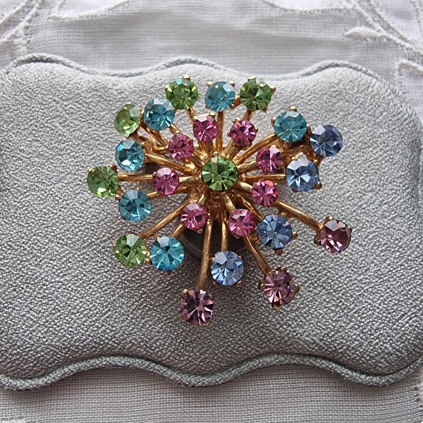 Brooch - Multicoloured Crystal Spray Brooch