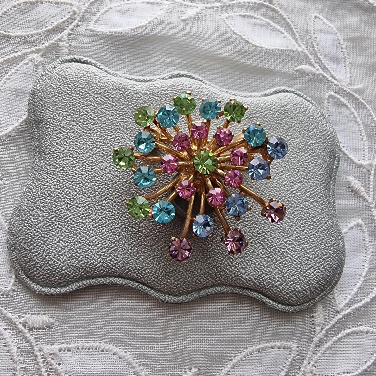 Brooch - Multicoloured Crystal Spray Brooch