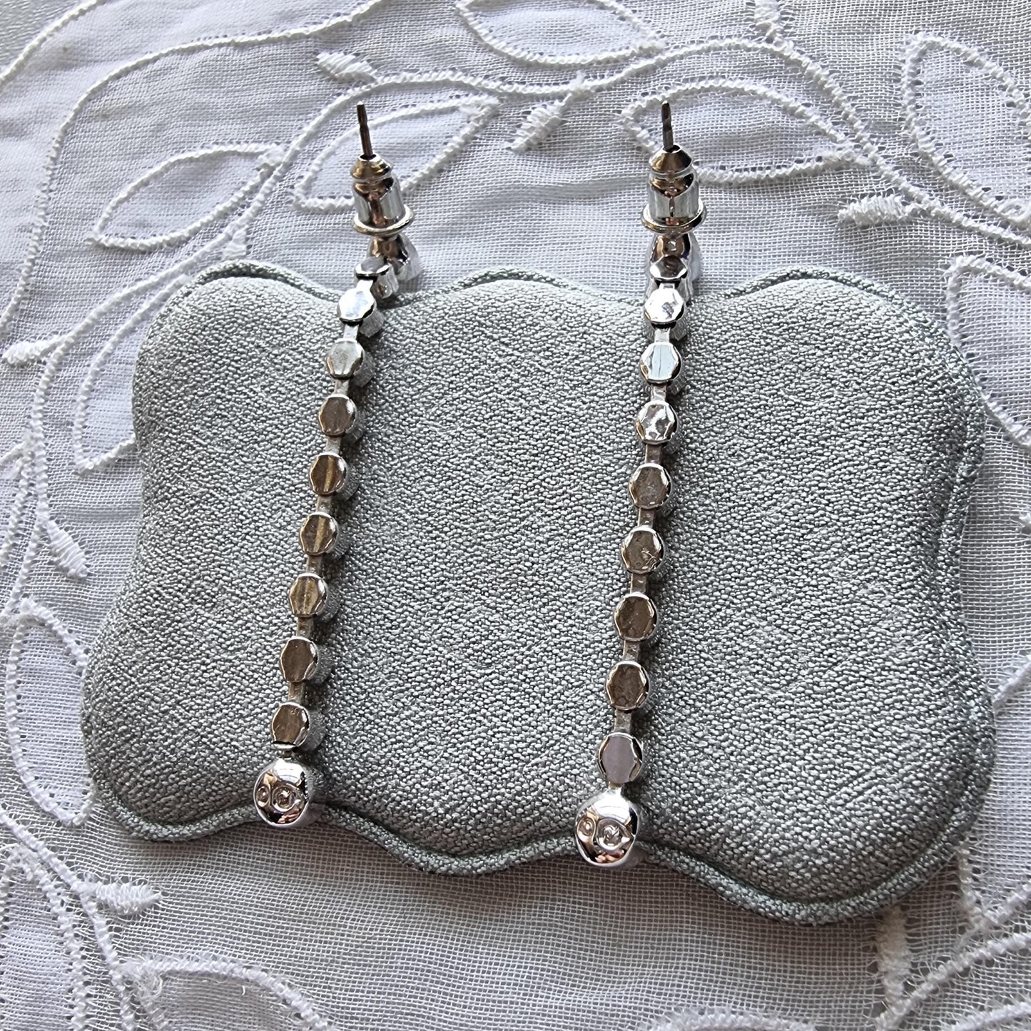 Posts - Swarovski Long Crystals Drop Earrings