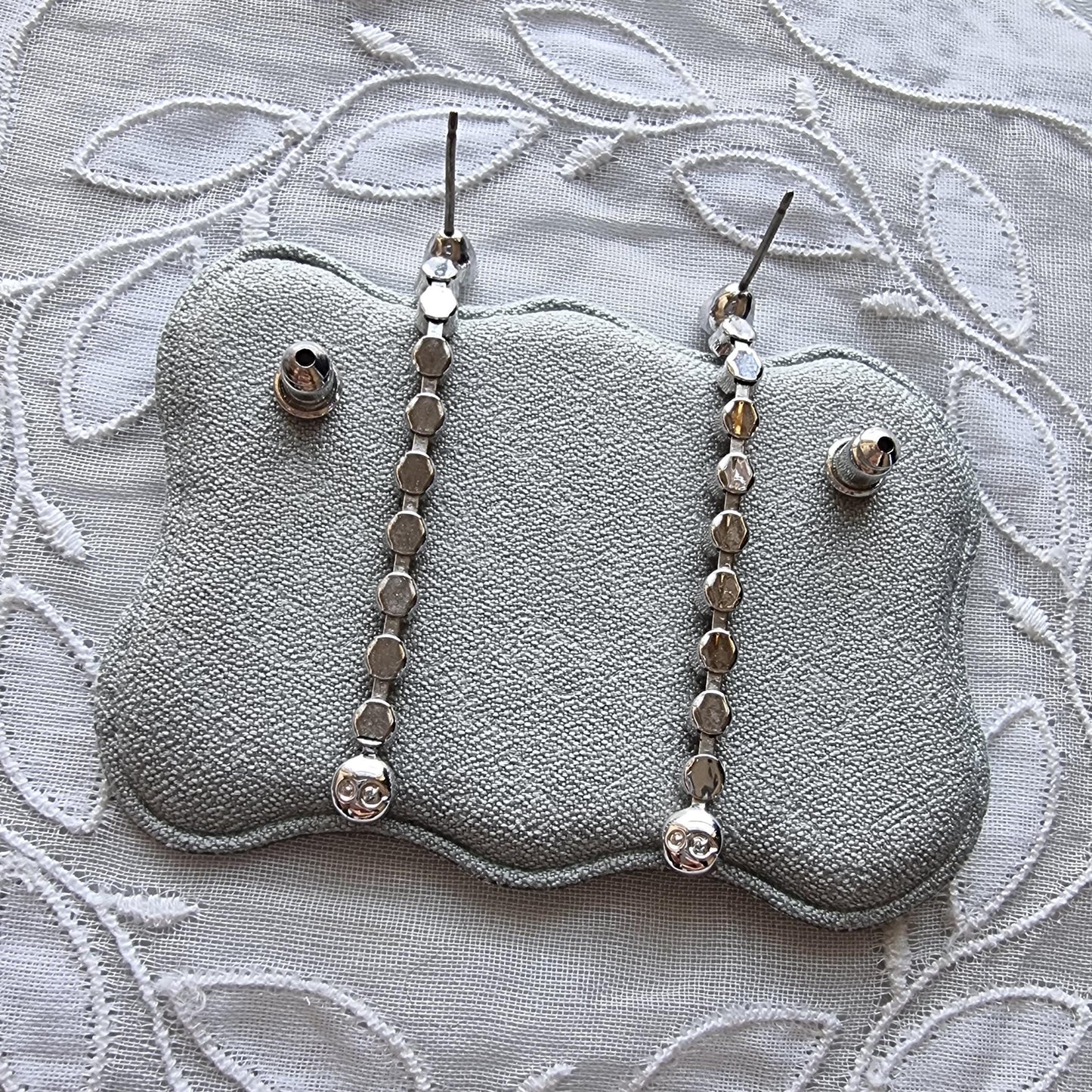 Posts - Swarovski Long Crystals Drop Earrings