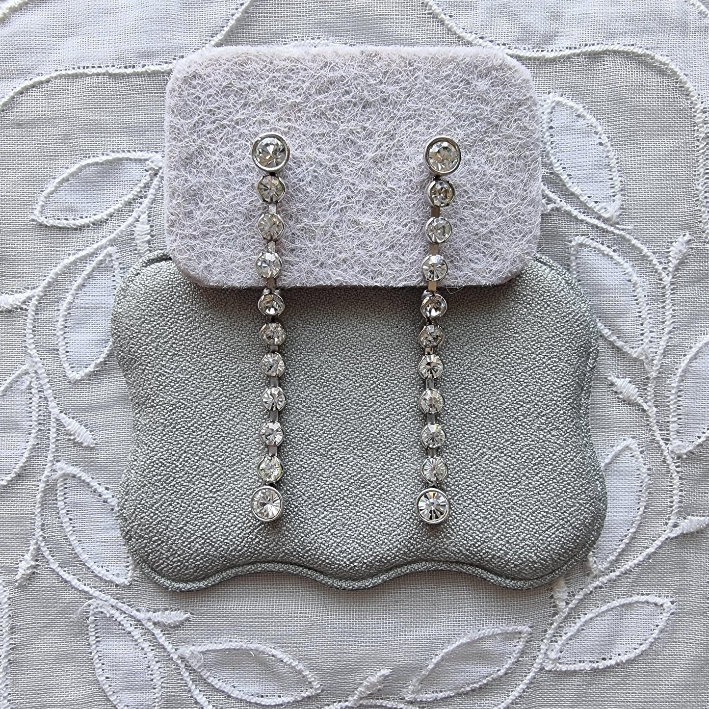 Posts - Swarovski Long Crystals Drop Earrings