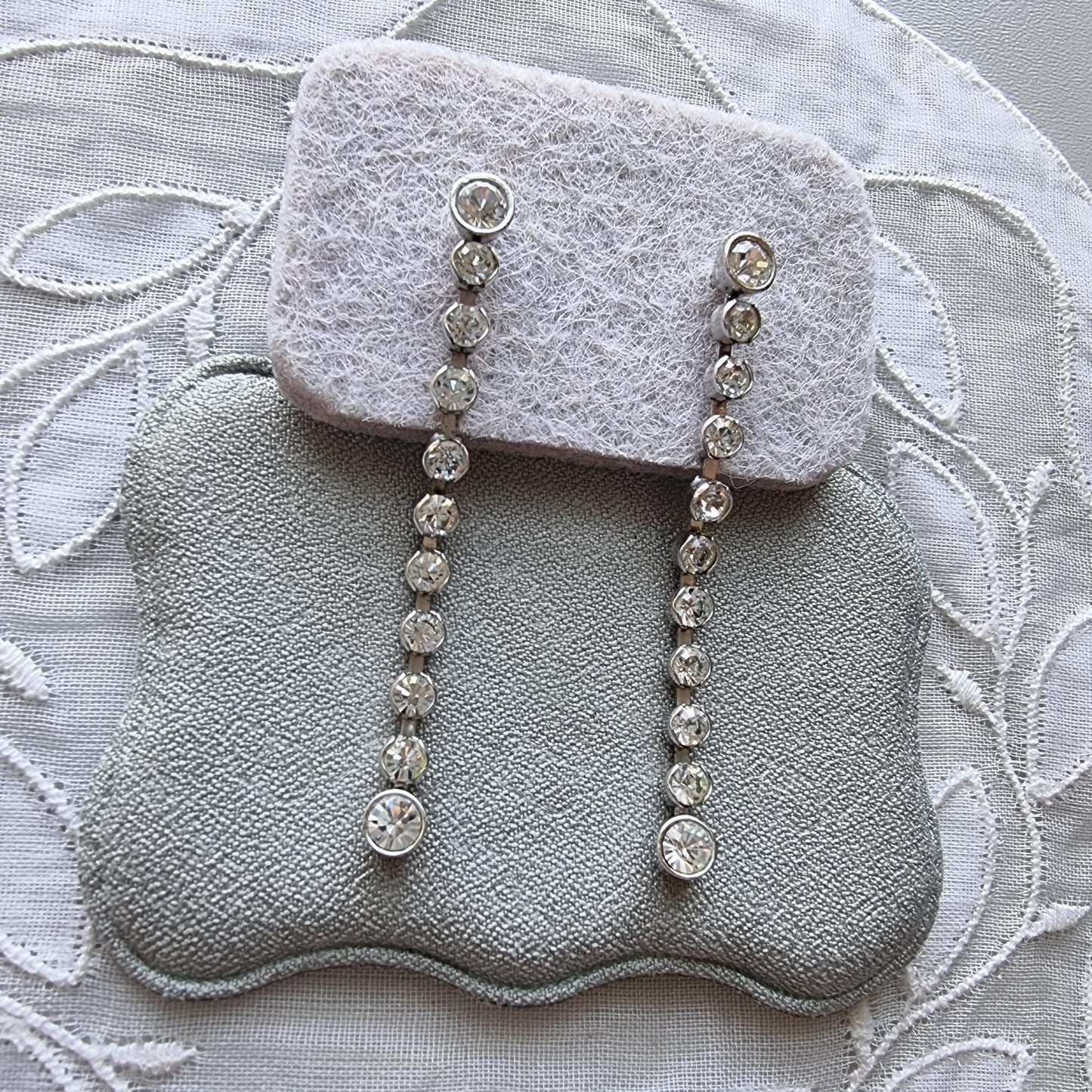 Posts - Swarovski Long Crystals Drop Earrings