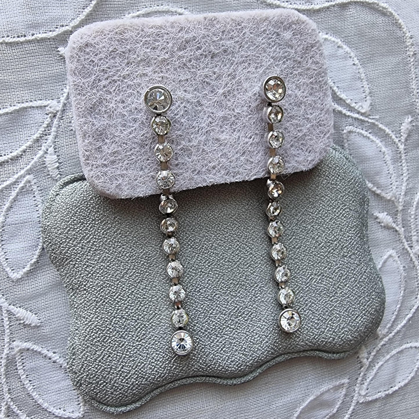 Posts - Swarovski Long Crystals Drop Earrings