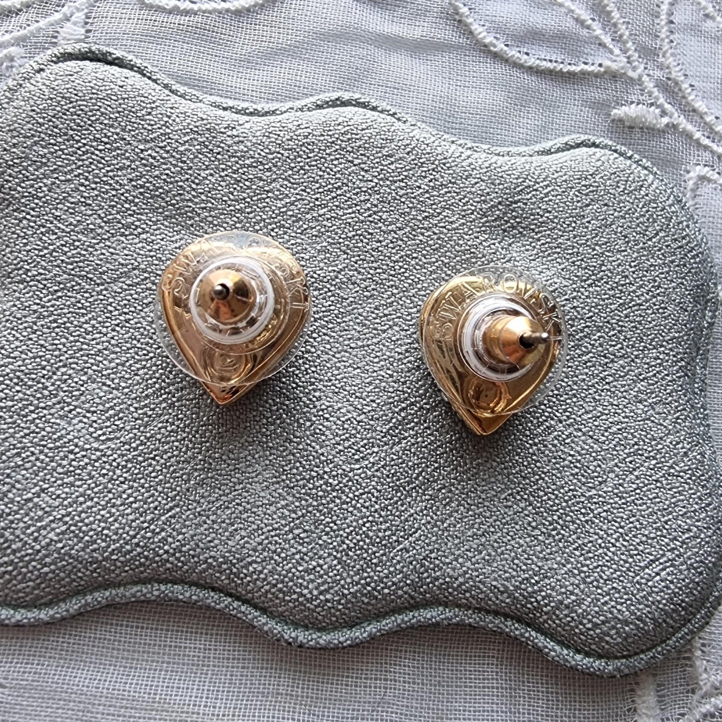 Posts - Swarovski Crystal Heart Stud Earrings