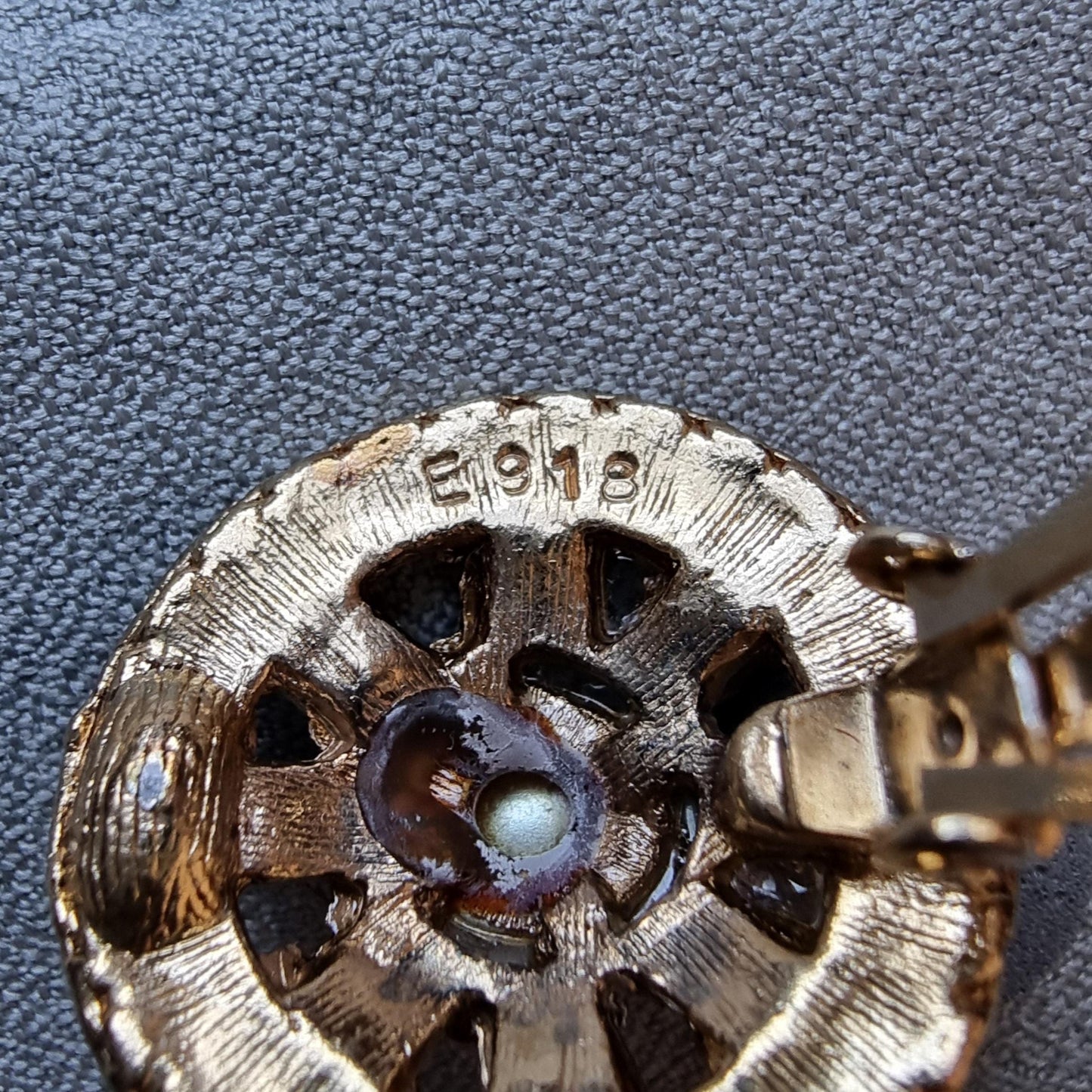 Clip on - Sphinx Round Faux Pearl and Turquoise Cluster Clip on Earrings