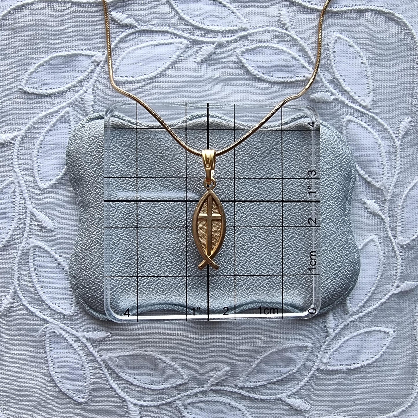 Necklace - Christian Fish Cross Pendant Necklace