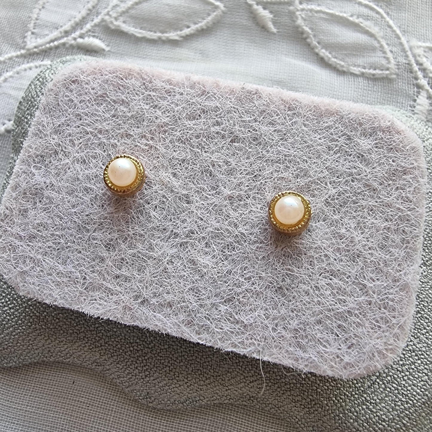 Posts - Tiny Faux Pearl Stud Earrings
