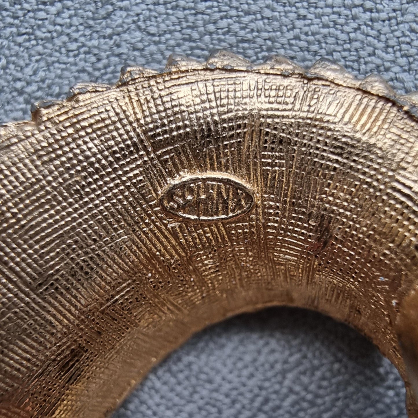 Brooch - Sphinx Gold Turquoise Leaf Brooch