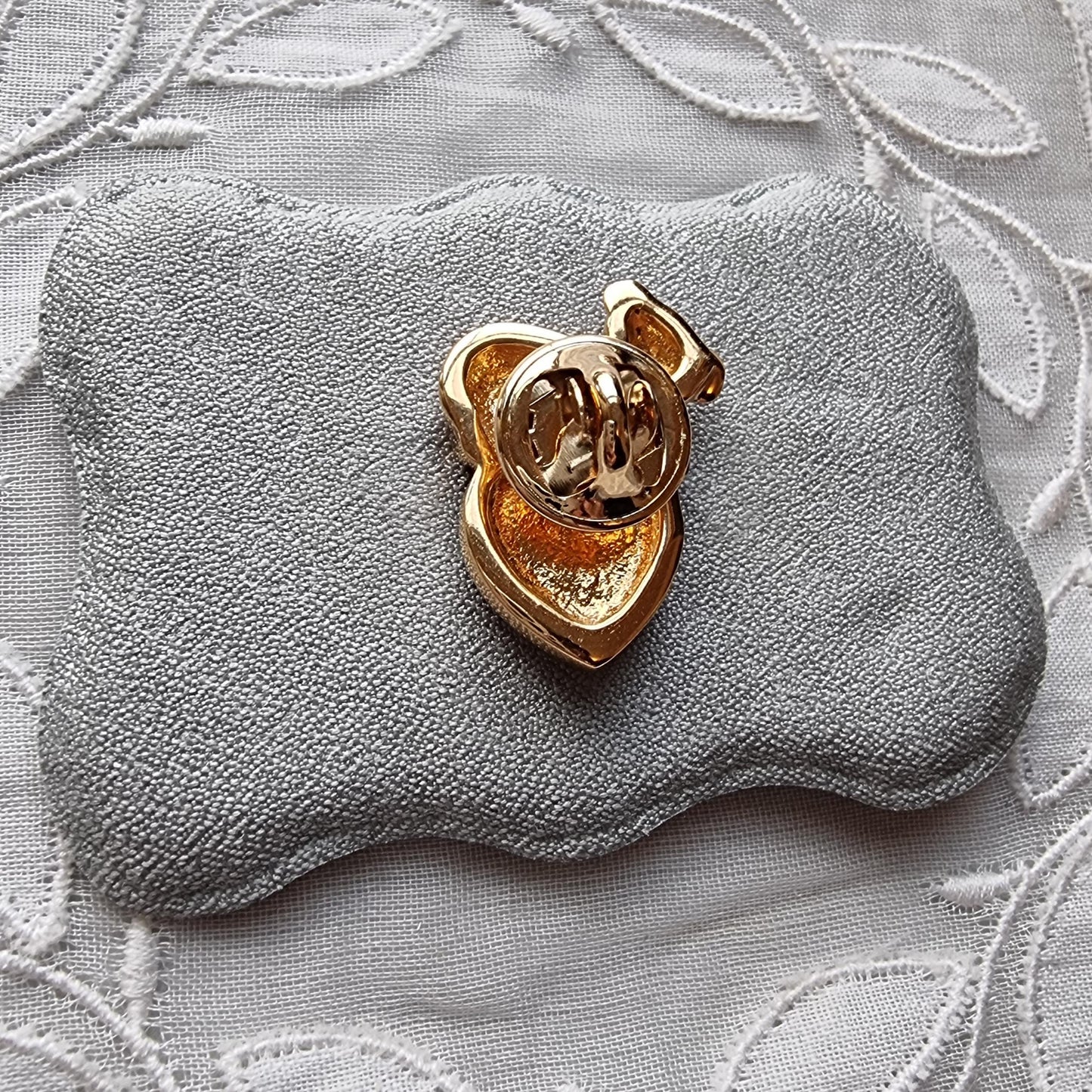 Pin - Gold Koala on Blue Heart Pin Brooch