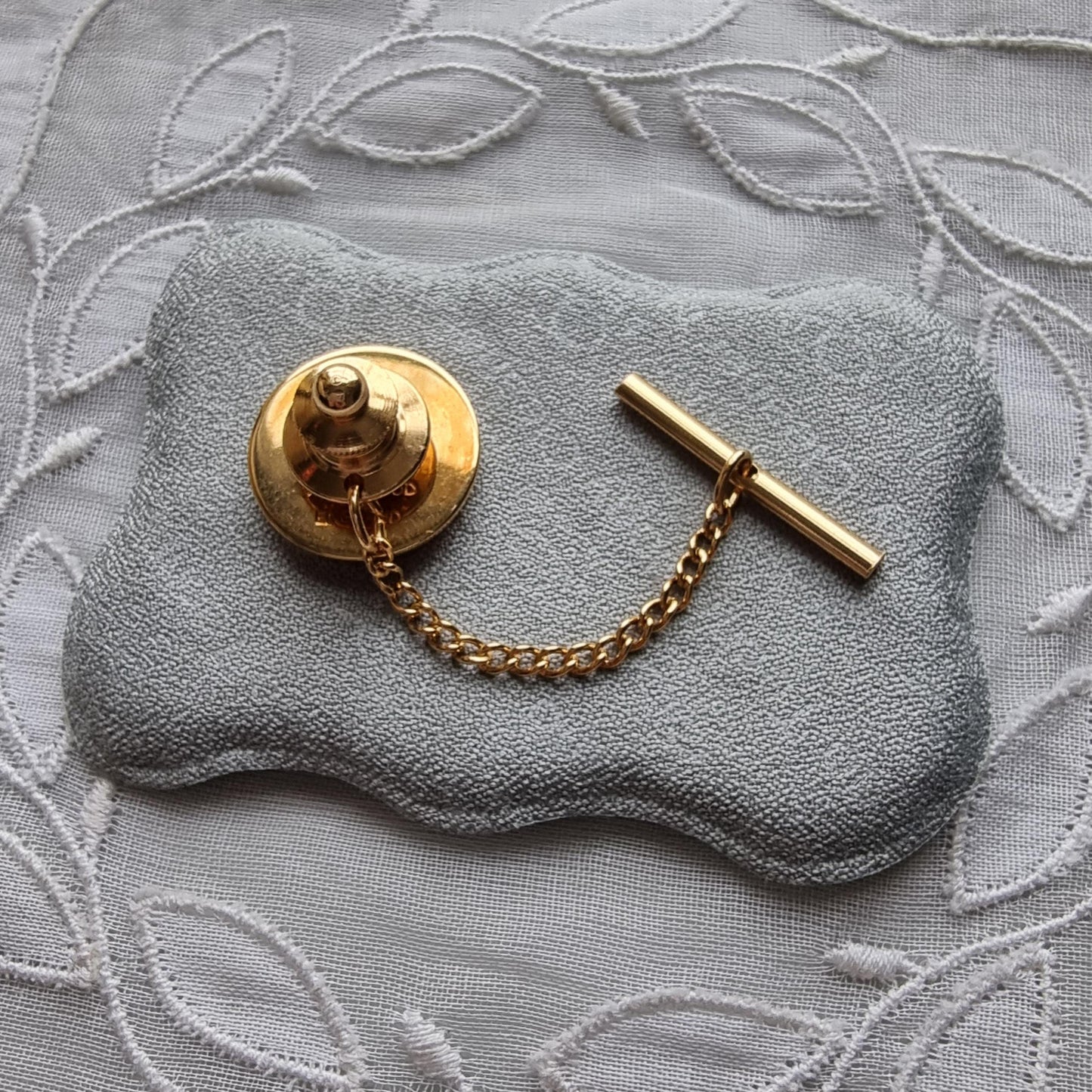 Tie Pin - Wedgwood Black Jasperware Sailing Ship Tie Pin