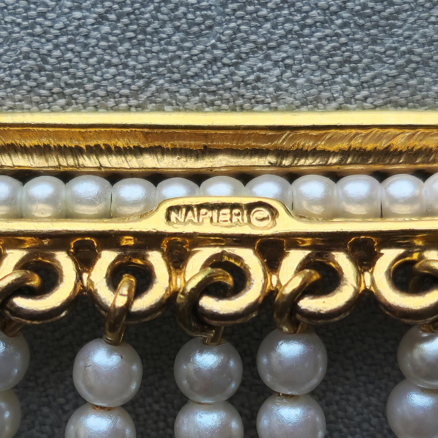 Brooch - Napier Cascading Pearl Drops Brooch