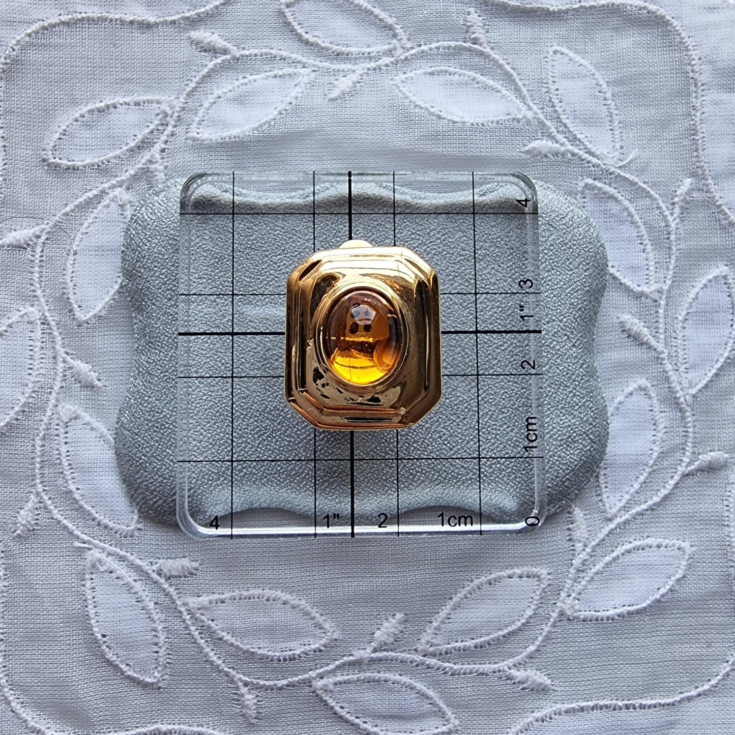 Clip on - Ciro Yellow Oval Cabochon Clip On Earrings