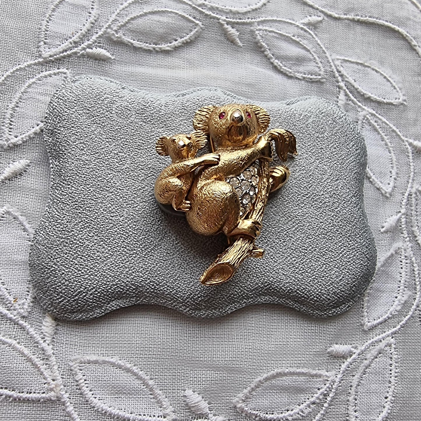 Brooch - Attwood and Sawyer Mother and Baby Koala Brooch