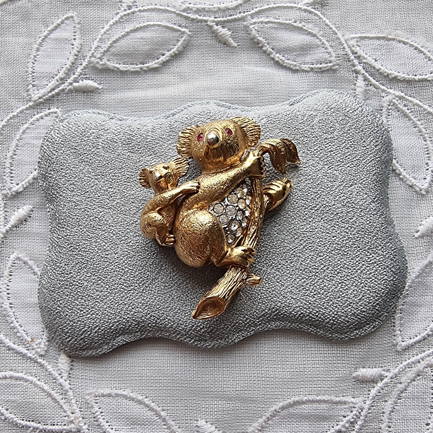 Brooch - Attwood and Sawyer Mother and Baby Koala Brooch