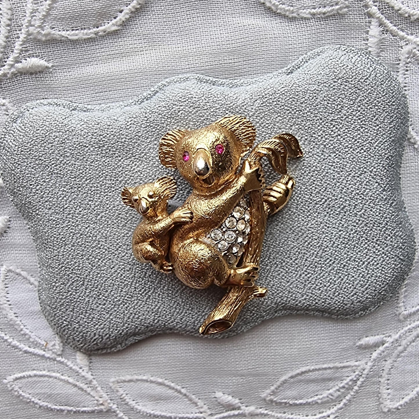 Brooch - Attwood and Sawyer Mother and Baby Koala Brooch