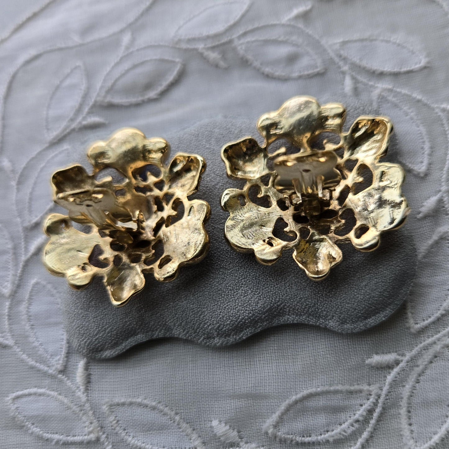 Clip on - Multicoloured Cabochon Clip On Earrings