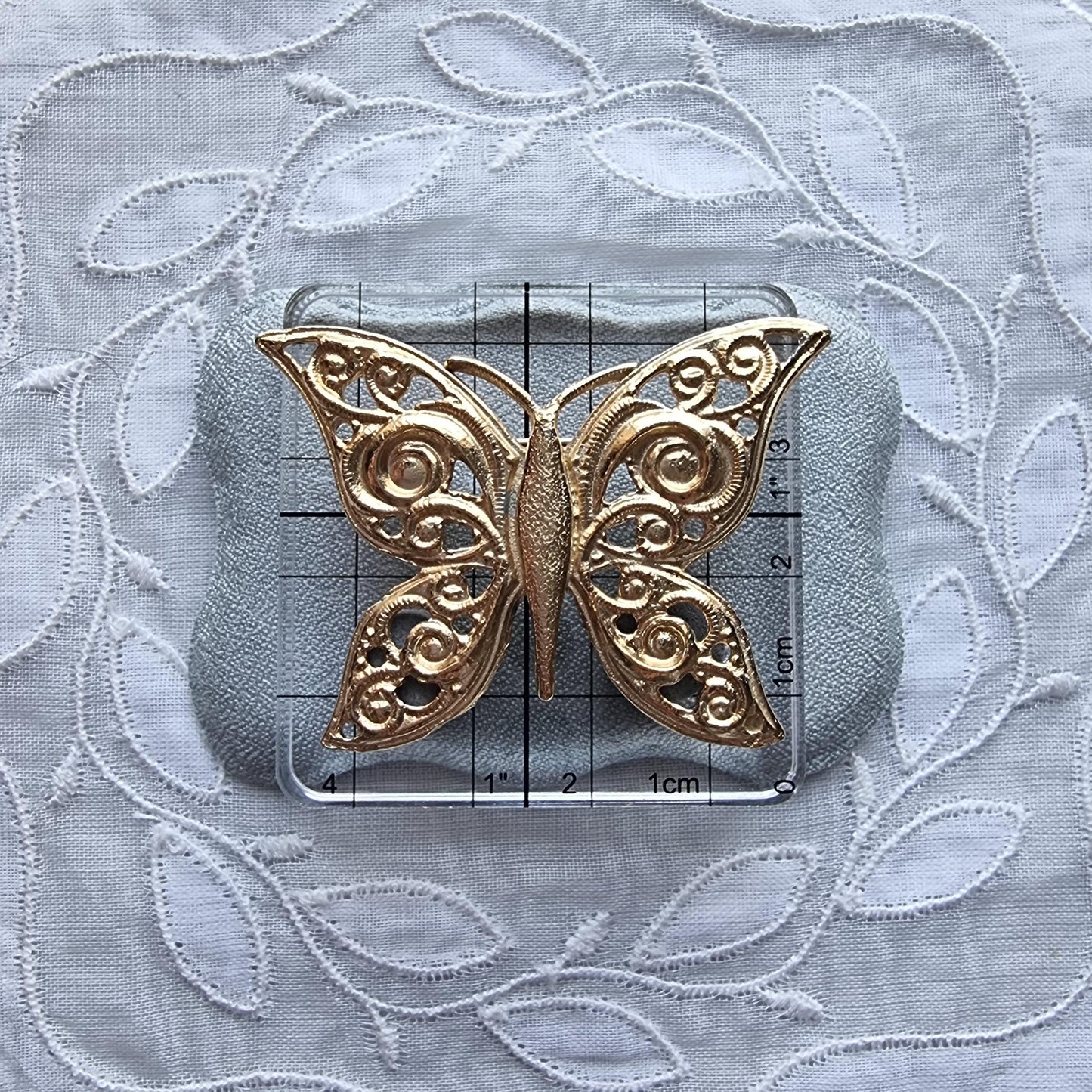 Brooch - Gold Ornate Butterfly Brooch