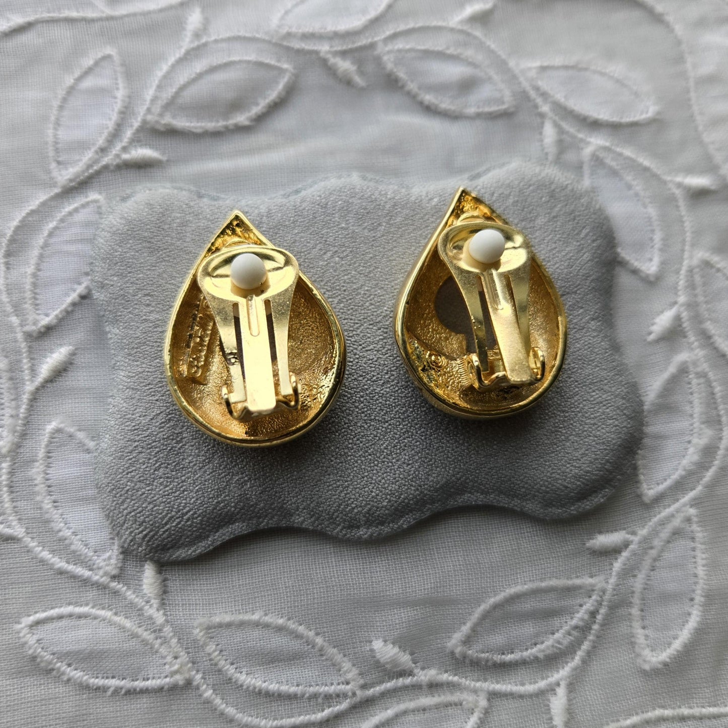 Clip on - Piscitelli Gold and Crystals Clip On Earrings