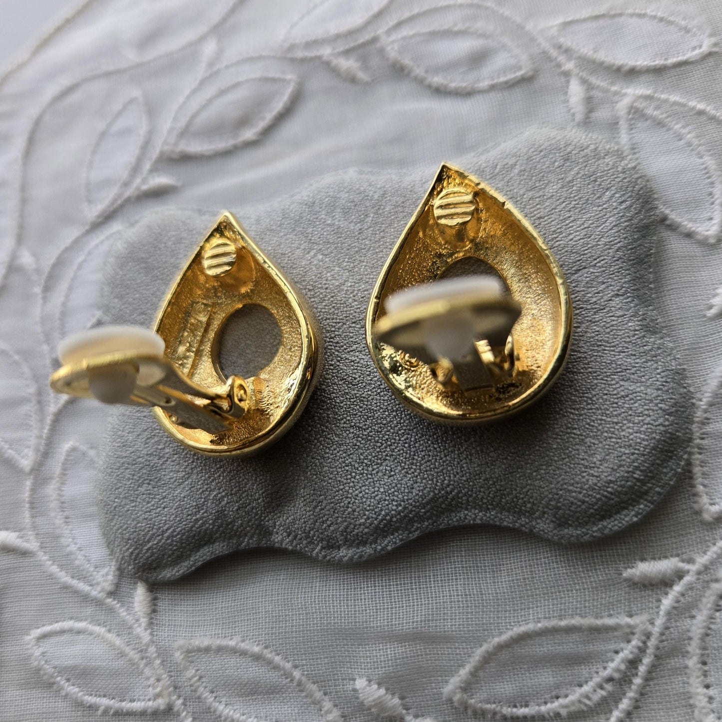 Clip on - Piscitelli Gold and Crystals Clip On Earrings