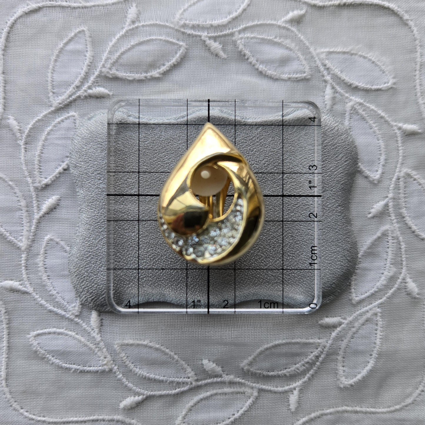 Clip on - Piscitelli Gold and Crystals Clip On Earrings