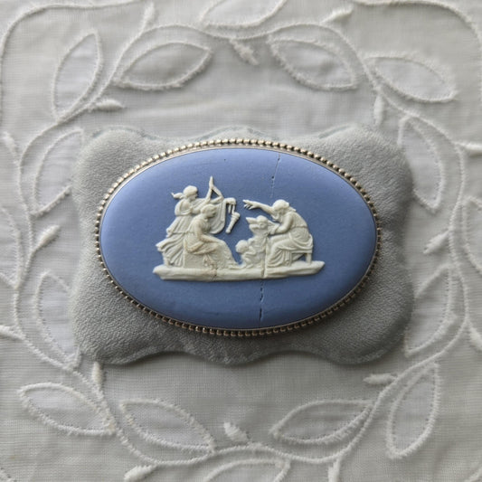 Brooch - Wedgwood Blue Jasperware Cameo Brooch