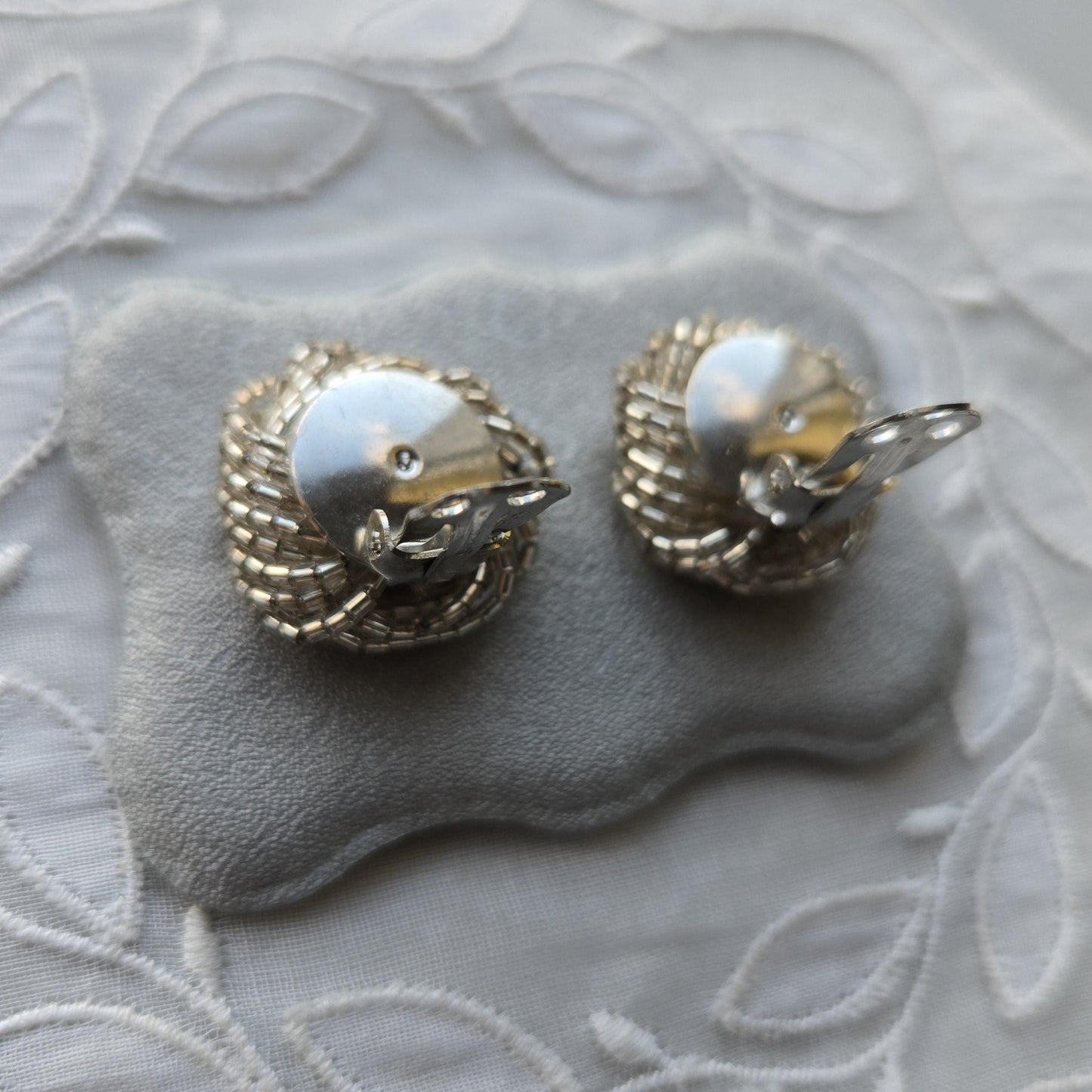 Clip on - Clear Beads Knot Clip On Earrings