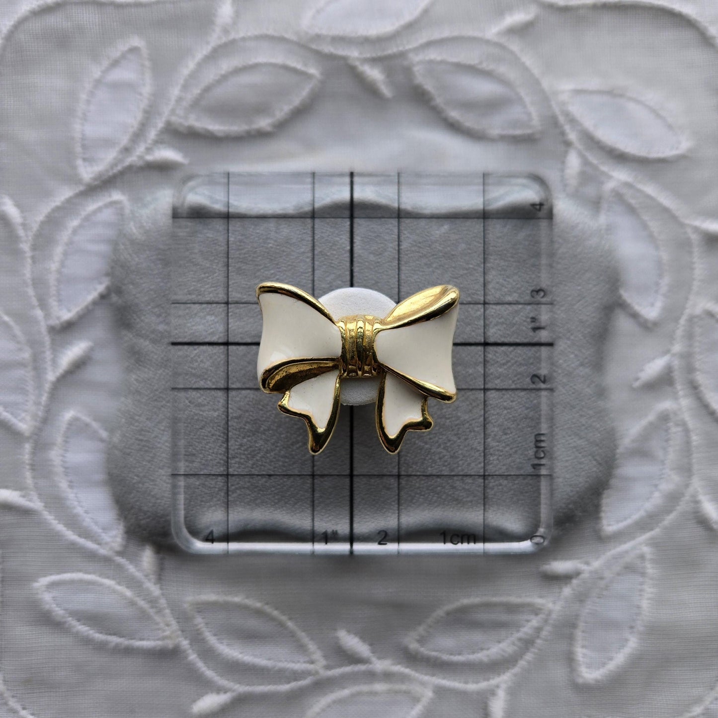 Posts - White Enamel Bow Stud Earrings