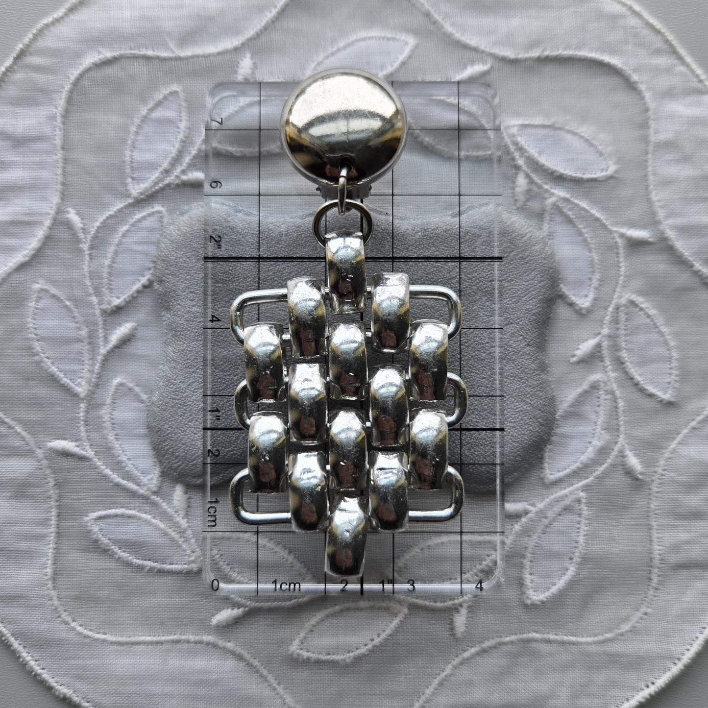 Clip on - Silver Tone Chain Drop Clip On Earrings