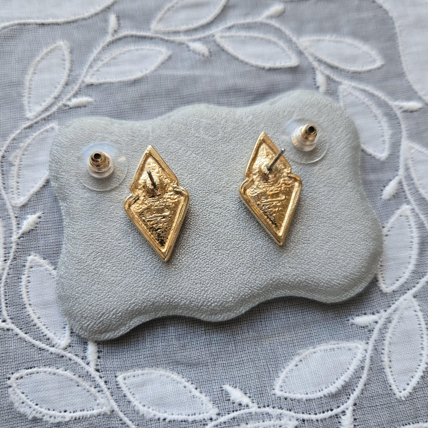 Posts - Swarovski Crystal Red and Clear Crystals Stud Earrings